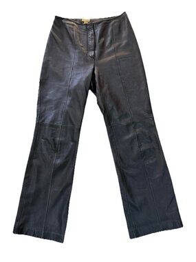 Caslon Black Leather Pants with Clean Waistband Size 6